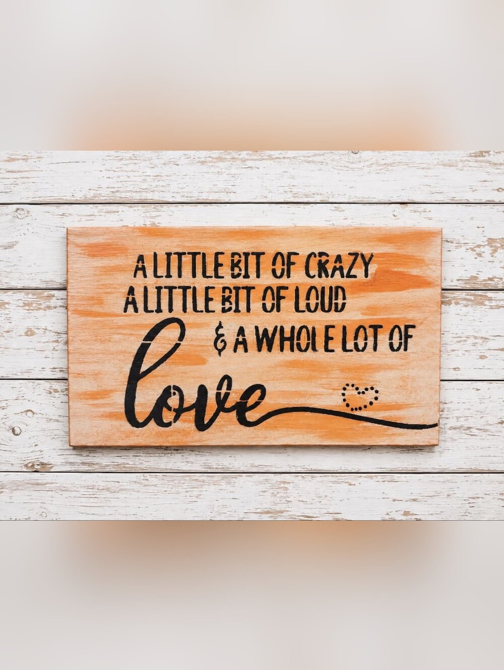 'A Little Bit of Crazy' Wood Shelf Sitter